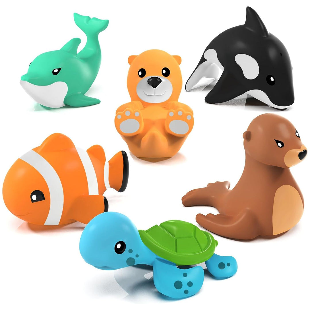 Tub Works® Marine™ Mold Free Bath Toys, 6 Pack