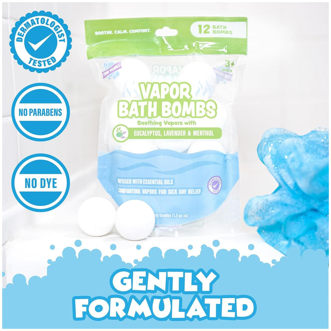 Tub Works® Aromatherapy Vapor Bath Bombs, 12 Pack