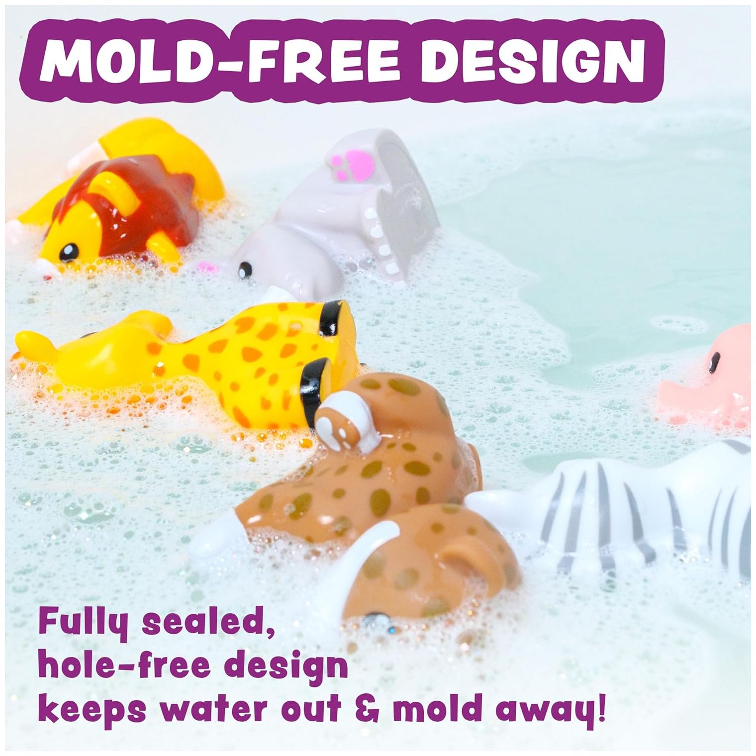 Tub Works® Savanna™ Mold Free Bath Toys, 6 Pack – Tub Works LLC
