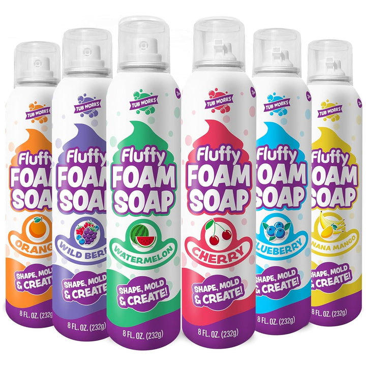 Tub Works® Fluffy Foam Soap, Variety 6 Pack