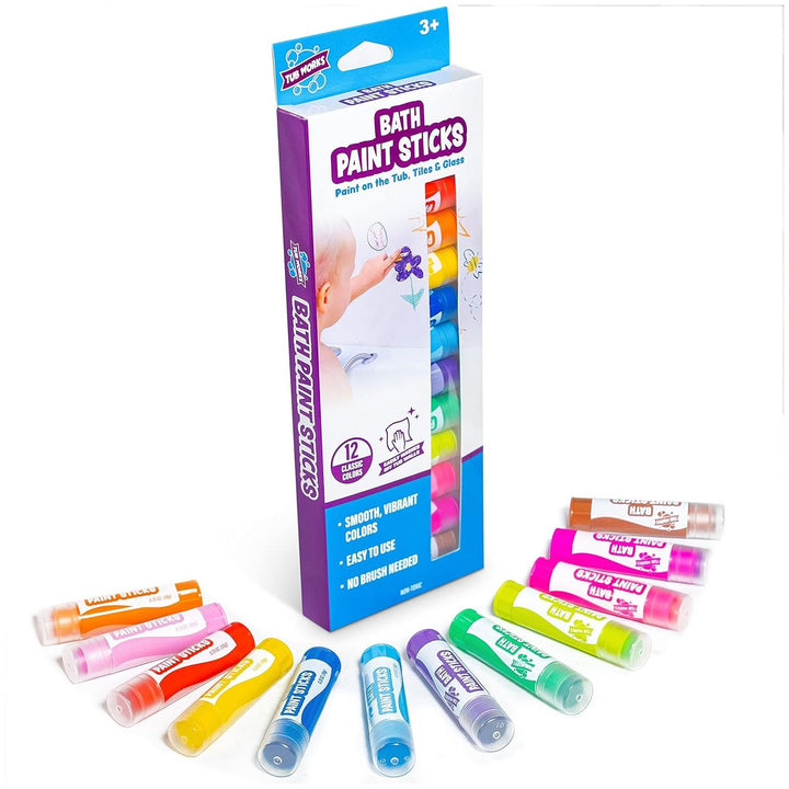 Tub Works® Bath Paint Sticks™ Bath Toy, 12 Count