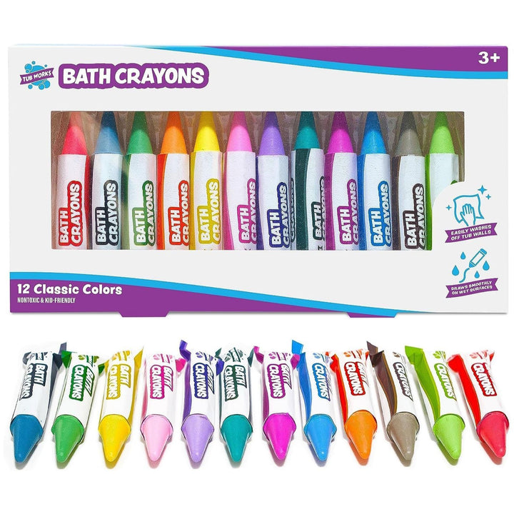 Tub Works® Smooth™ Bath Crayons Bath Toy, 12 Pack