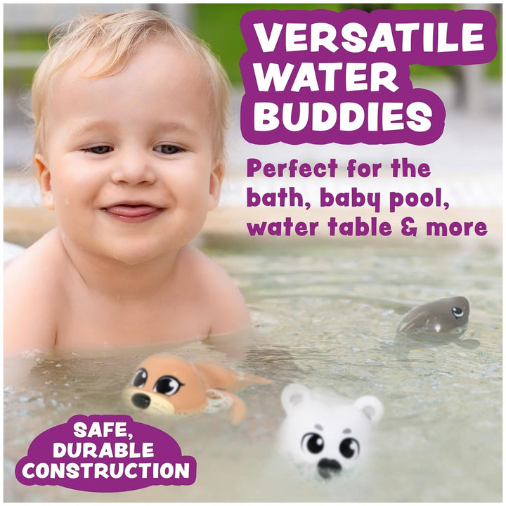 Tub Works® Wind Up Swimming Baby & Toddler Bath Toys, Arctic 3 Pack