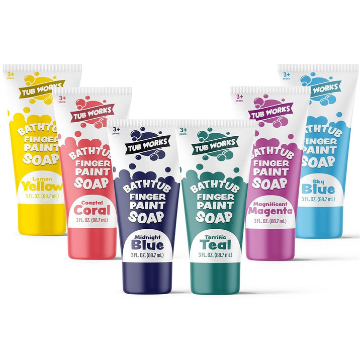 Tub Works® Bathtub Finger Paint Soap, Fun Colors 6 Pack