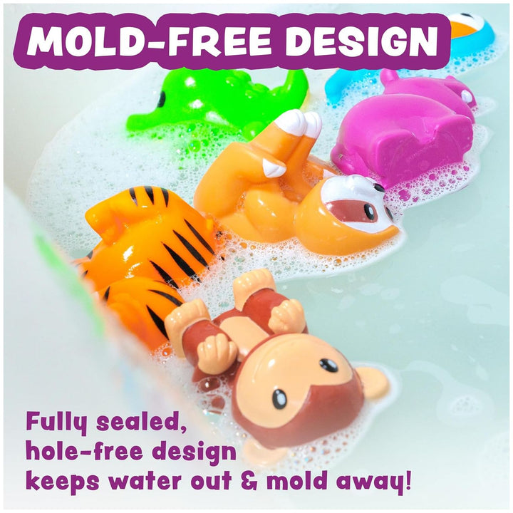 Tub Works® Rainforest™ Mold Free Bath Toys, 6 Pack