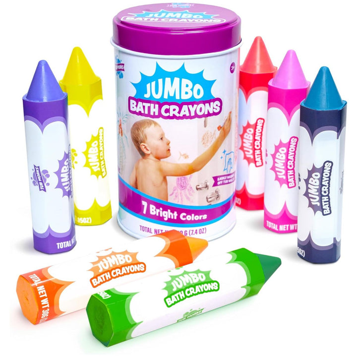 Tub Works® Smooth™ Jumbo Bath Crayons Bath Toy, 7 Pack