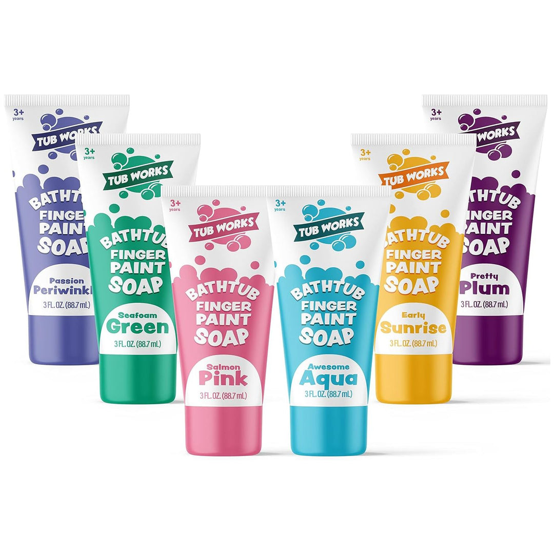 Tub Works® Bathtub Finger Paint Soap, Pastel 6 Pack