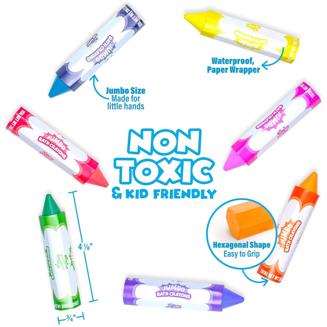 Elmo Shower Crayons Honeysticks Super Jumbo Bath Crayons Non-Toxic