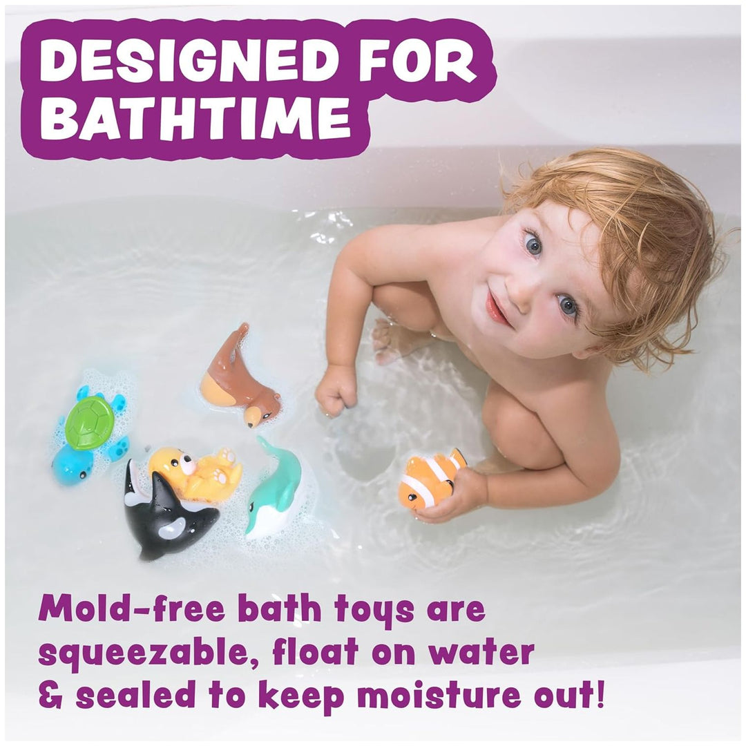 Tub Works® Marine™ Mold Free Bath Toys, 6 Pack