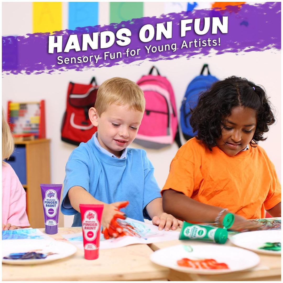 Imagination Works® Washable Finger Paint for Kids, Variety 8 Pack