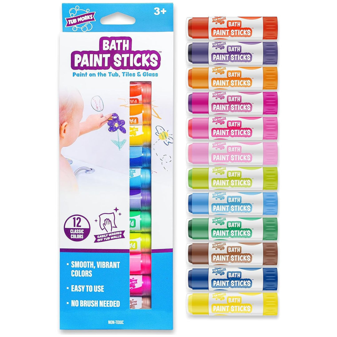 Tub Works® Bath Paint Sticks™ Bath Toy, 12 Count