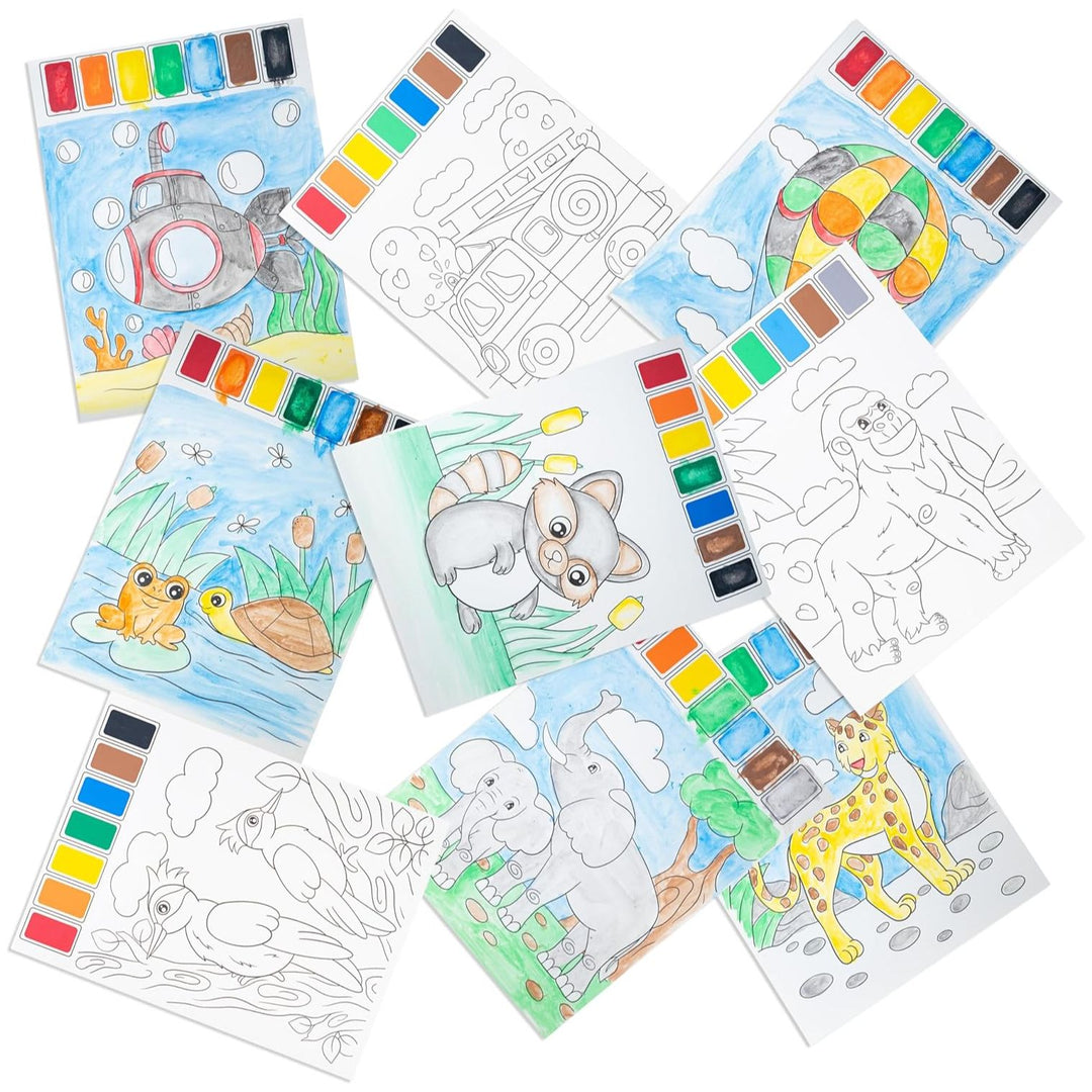 Imagination Works® Paint with Water Books for Kids, 3 Pack, Jungle Animals, Woodlands & Vehicles