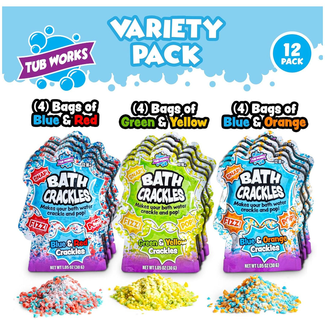 Tub Works® Bath Crackles Bath Toy, Variety 12 Pack